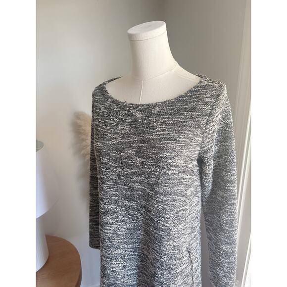 B1G2 FREE 🍁 NWT Gap Boucle Tweed Long Sleeve A Line Dress Medium Zip Pocket - Picture 4 of 10